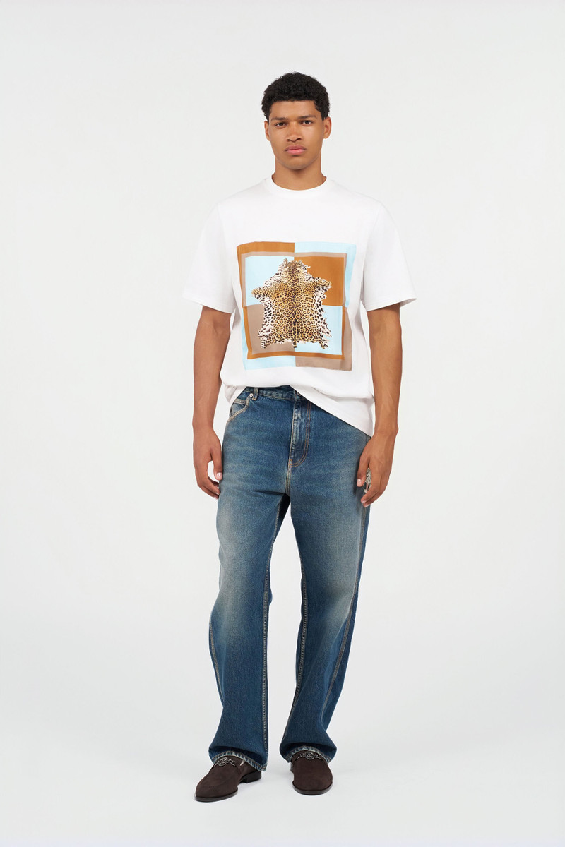 Roberto Cavalli Leopard-print cotton T-shirt outlook