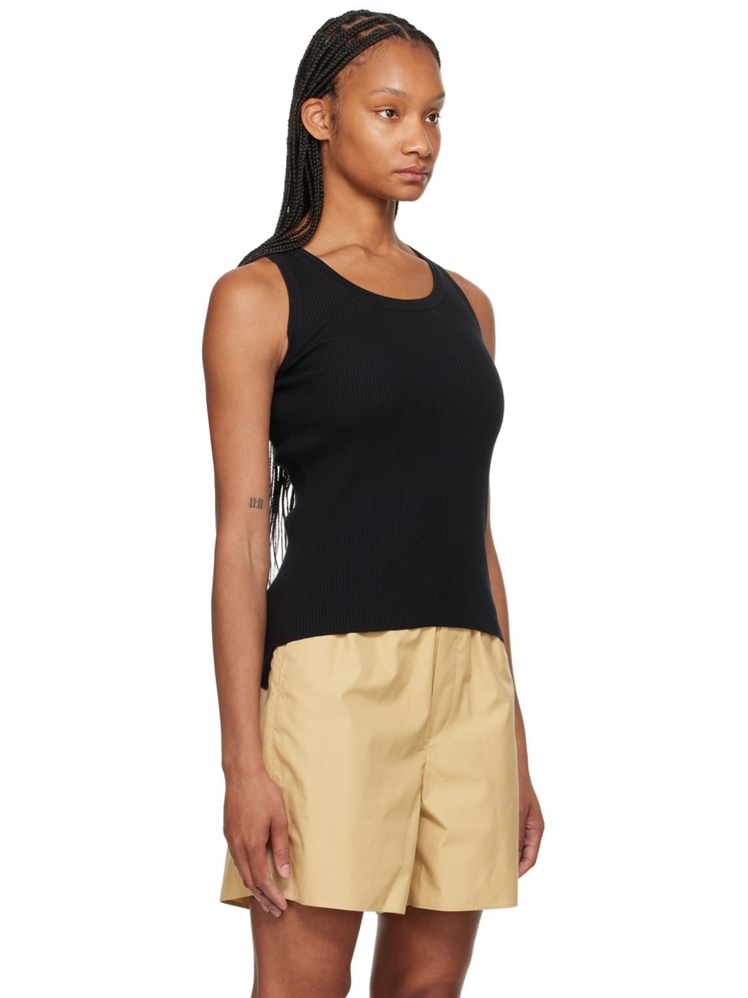 Black High Gauge Tank Top - 2