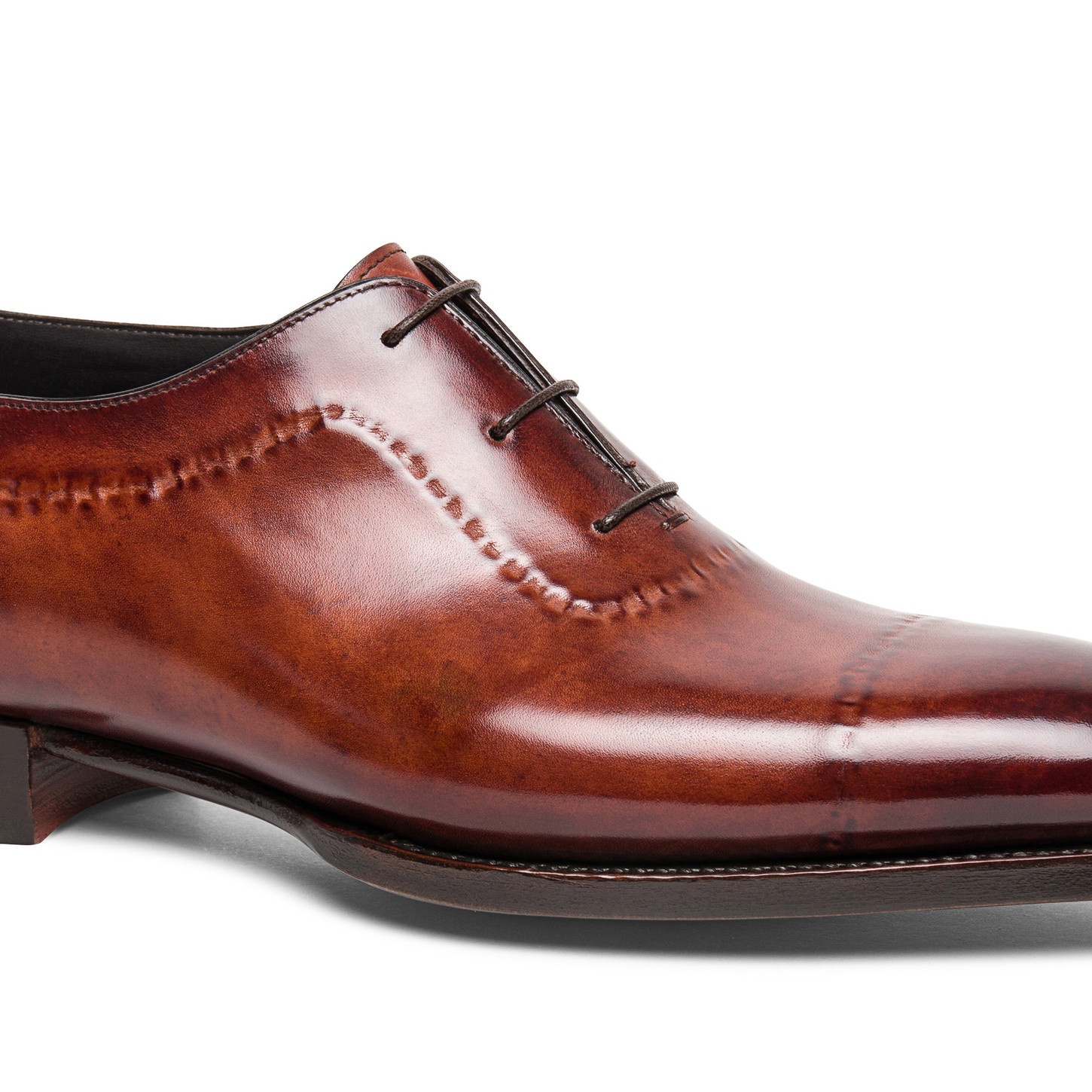 Men’s polished brown leather Limited Edition Oxford shoe - 5