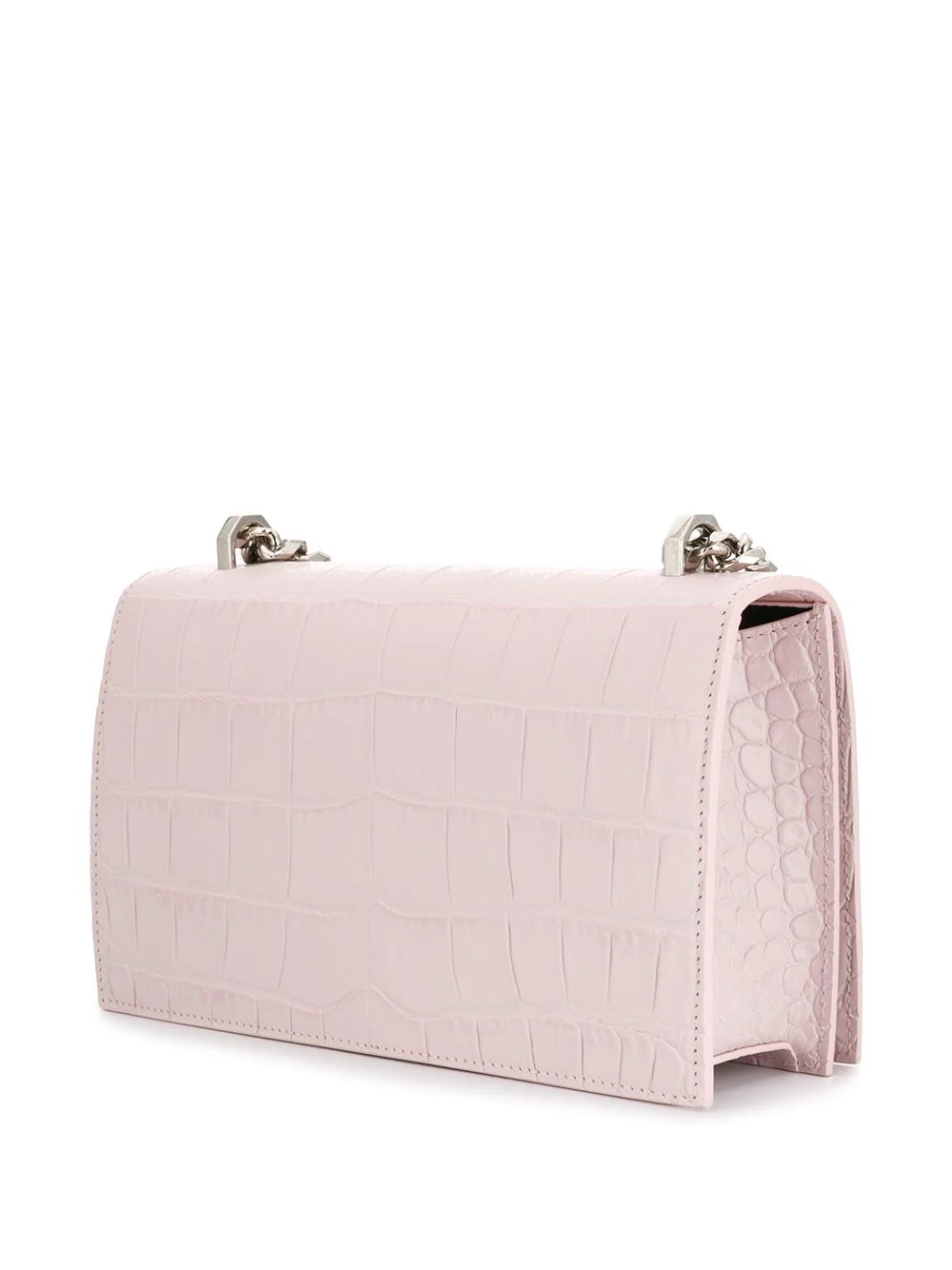 crocodile embossed clutch - 3