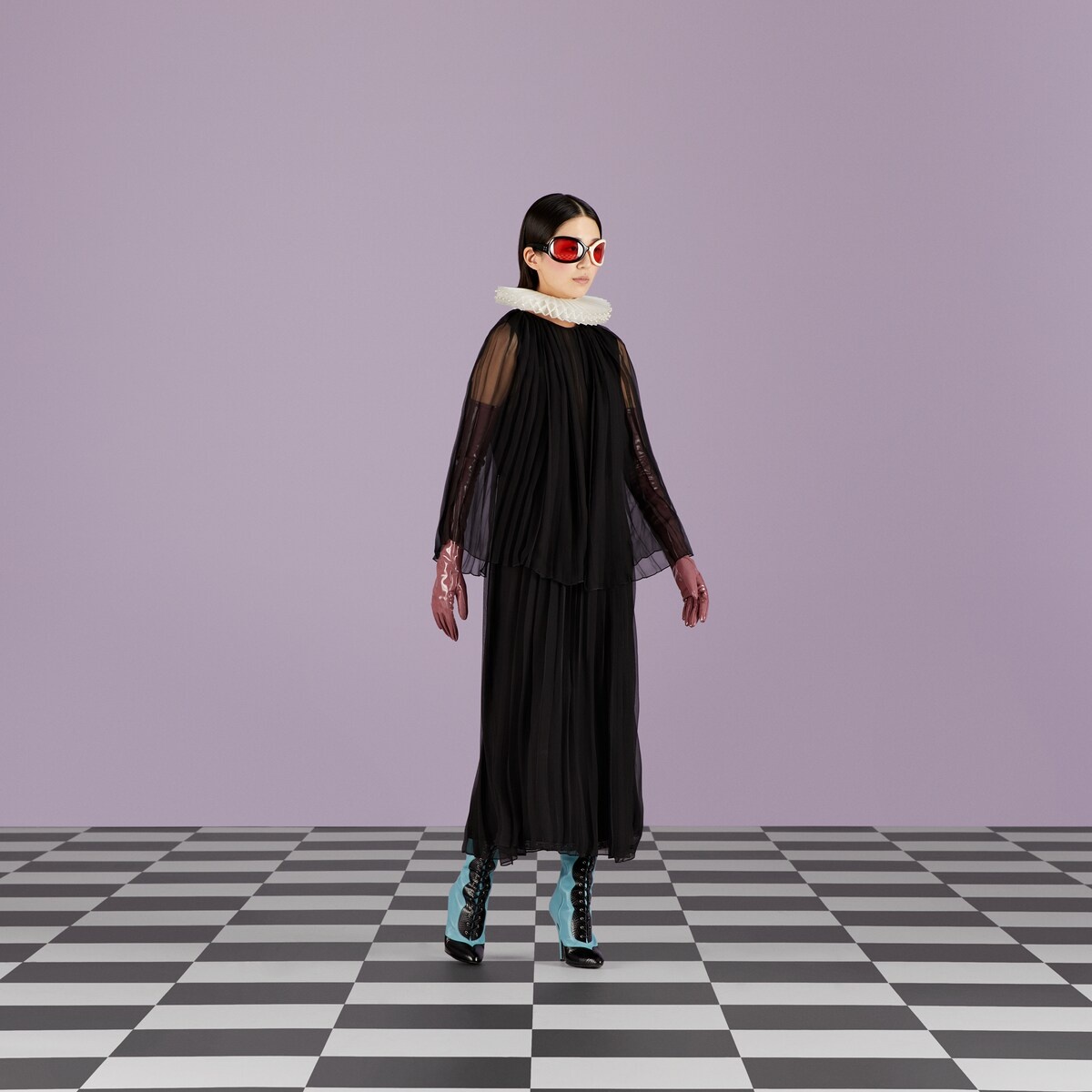 Silk pleated dress - 2
