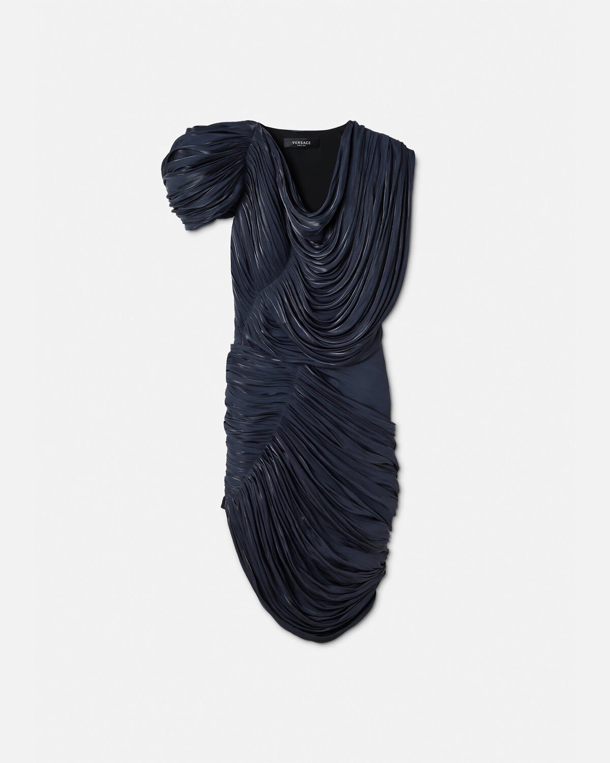 Draped Pleated Midi Dress - 1