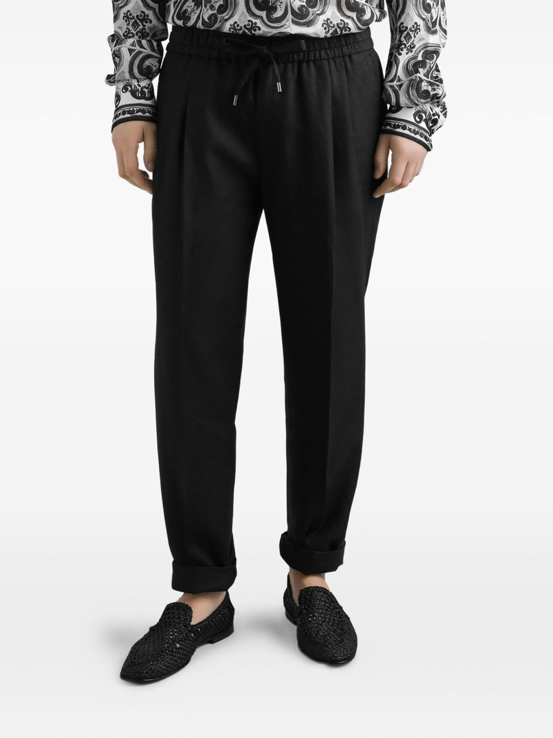 drawstring-waist pleated trousers 4
