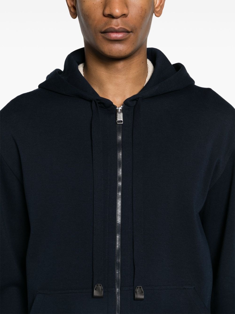 piquÃ© zip-up hoodie - 5