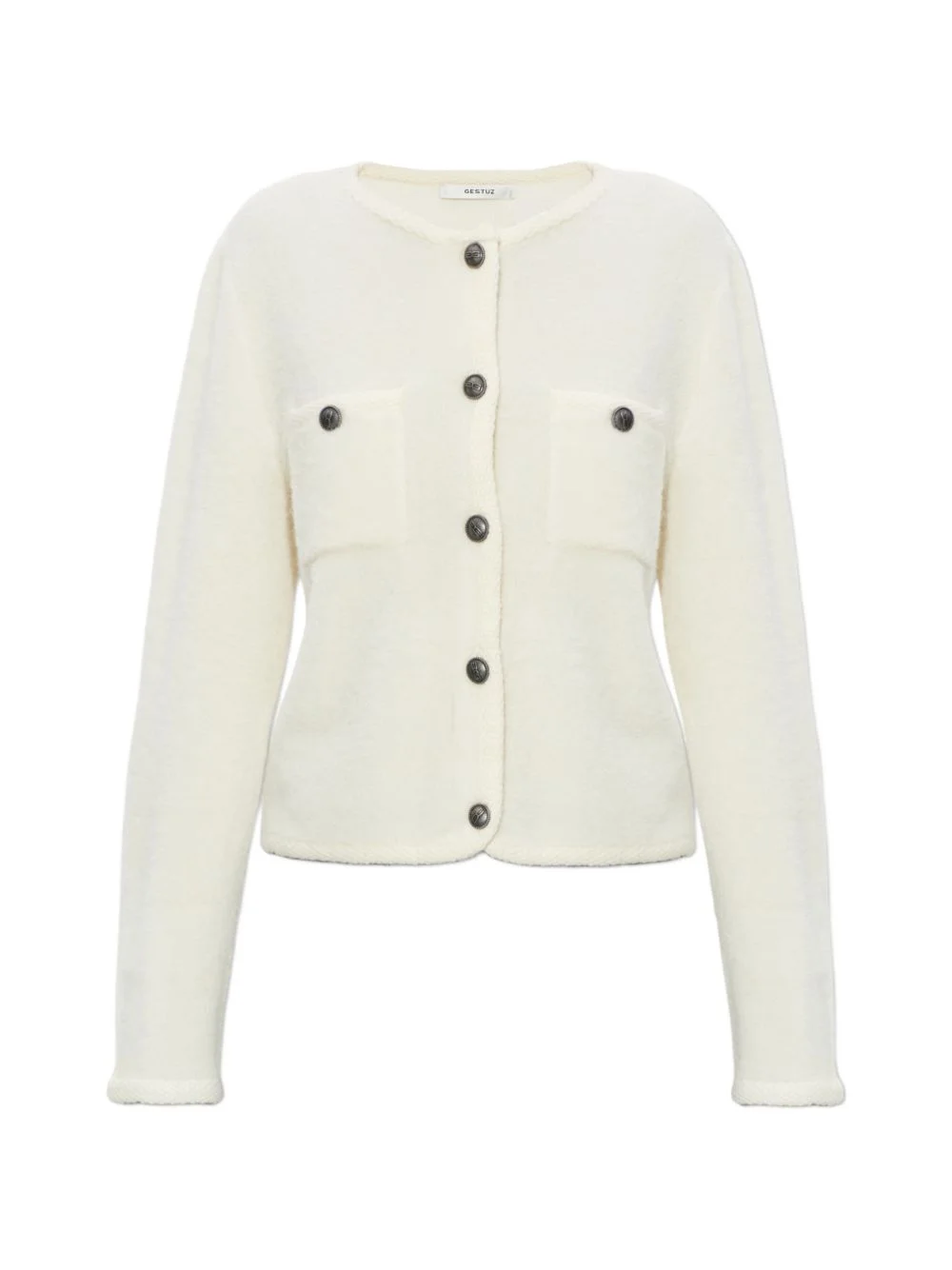 buttoned chest-pocket cardigan - 1