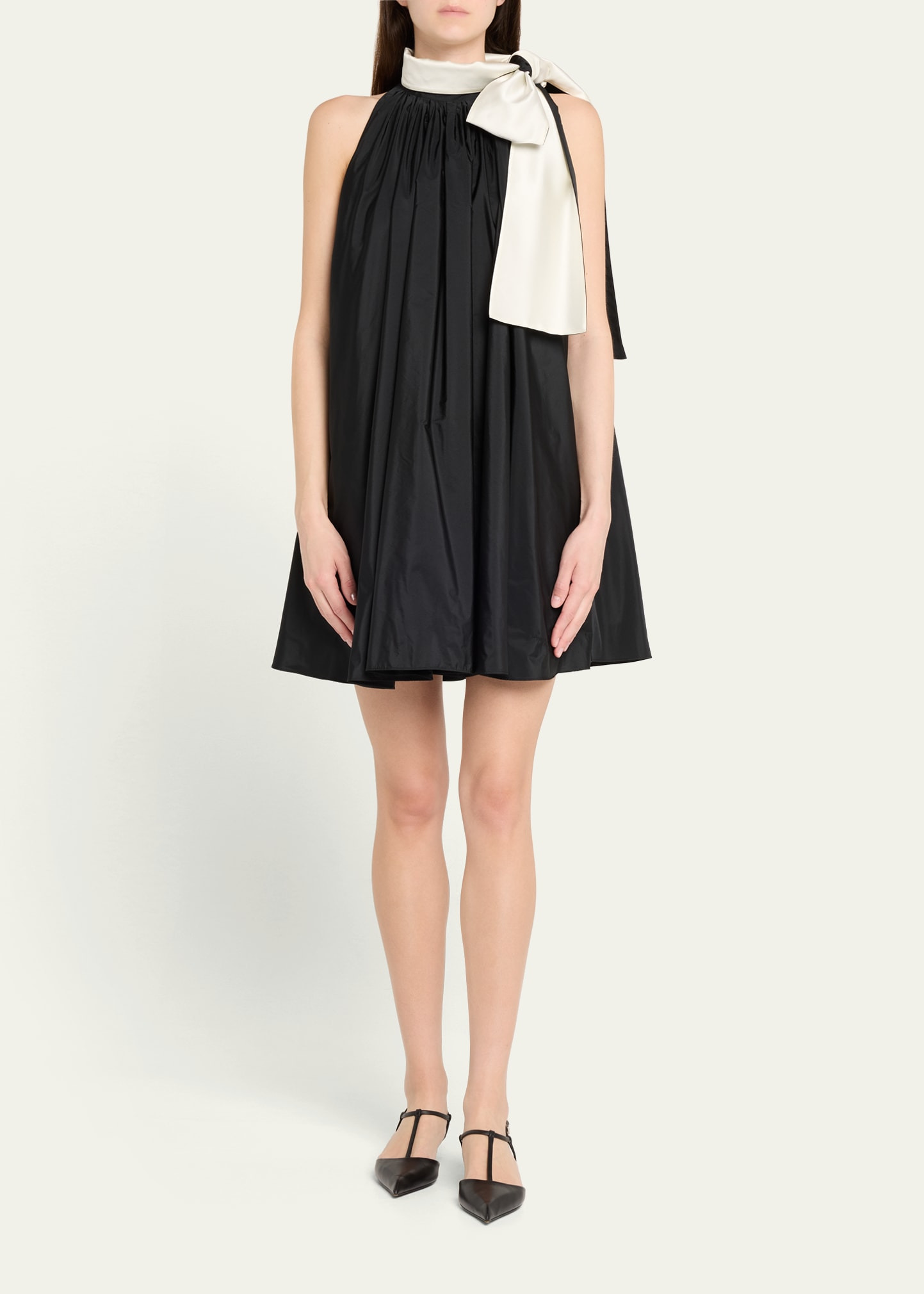 Beber Bow-Neck Shift Mini Dress - 2