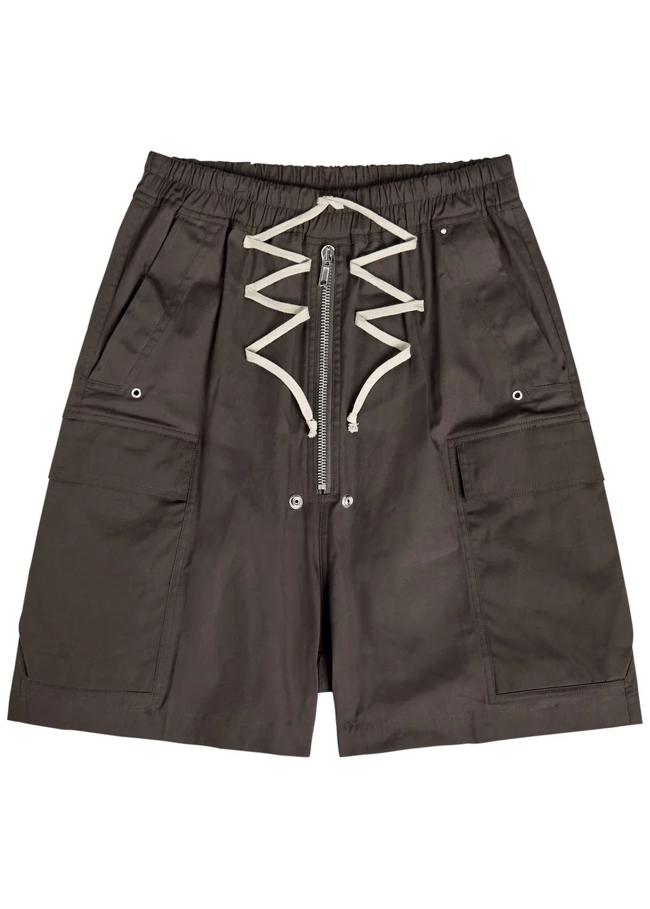 Rick Owens Cargobela Stretch-cotton Shorts - 1