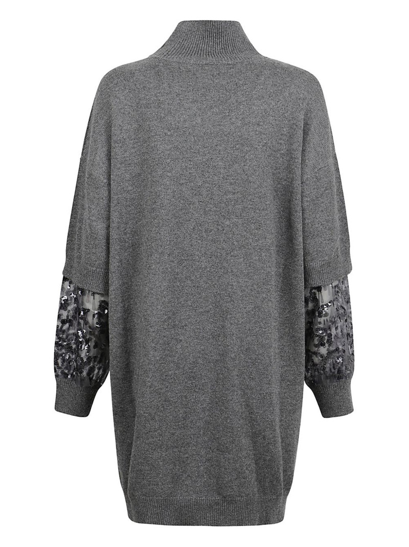 Brunello Cucinelli high-neck sequin mini dress outlook