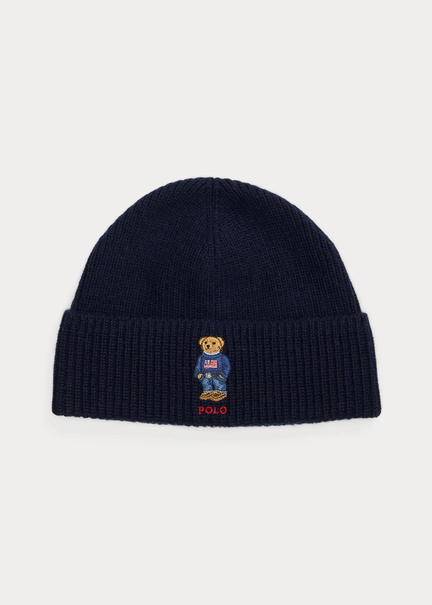 Polo Bear Rib-Knit Beanie - 1