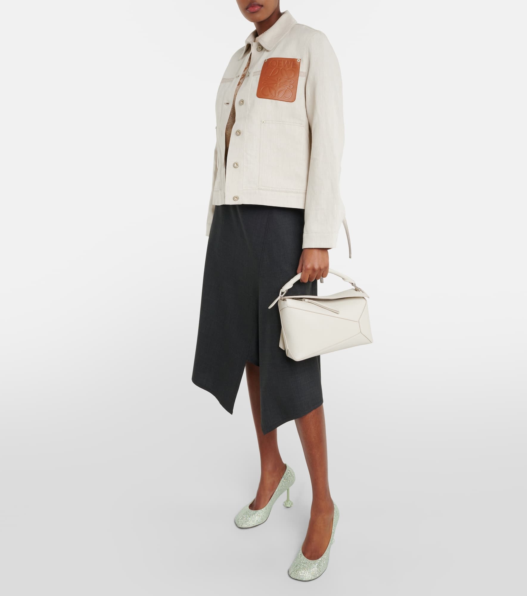 Puzzle Small leather shoulder bag - 5