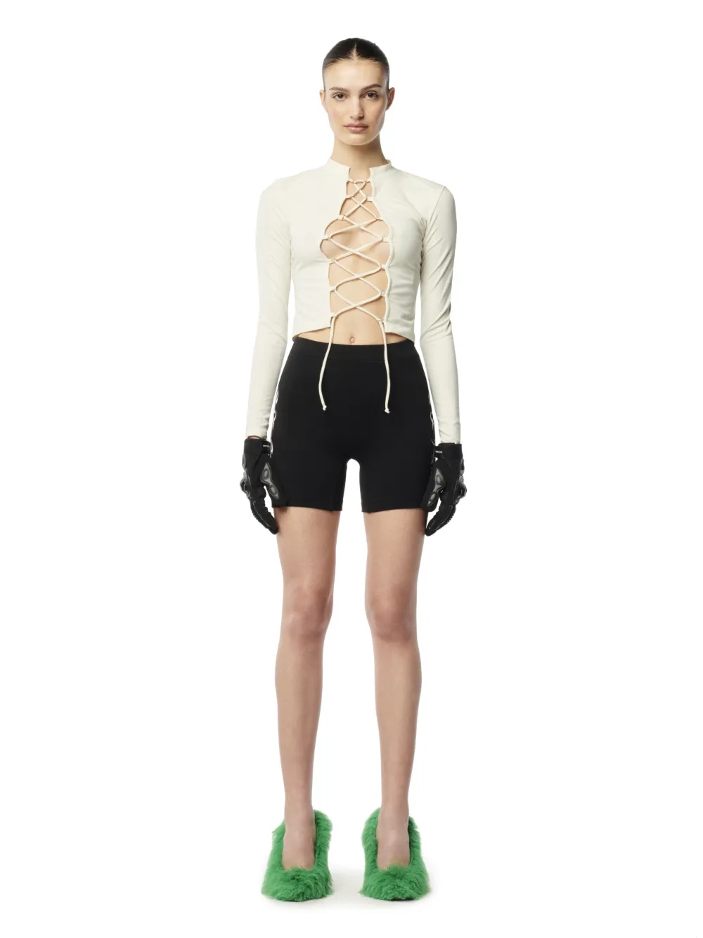 Lace-Up Ls Tee - 2
