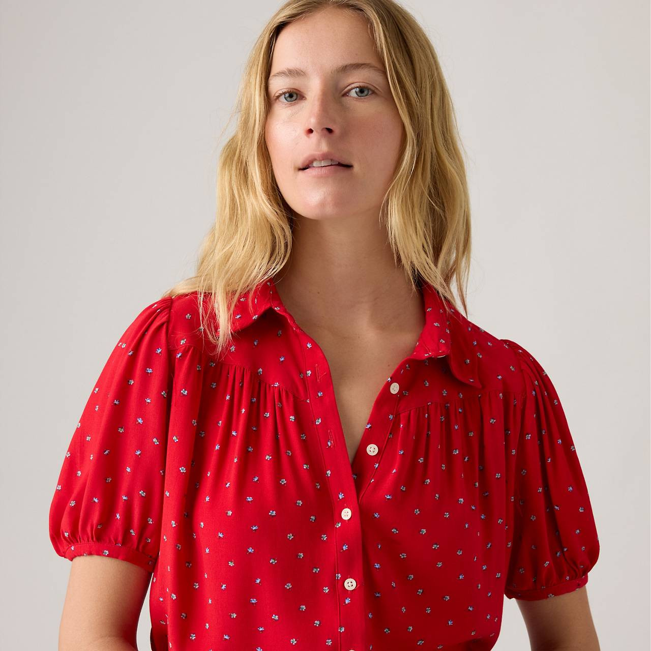 LEA SHORT-SLEEVE BLOUSE - 5