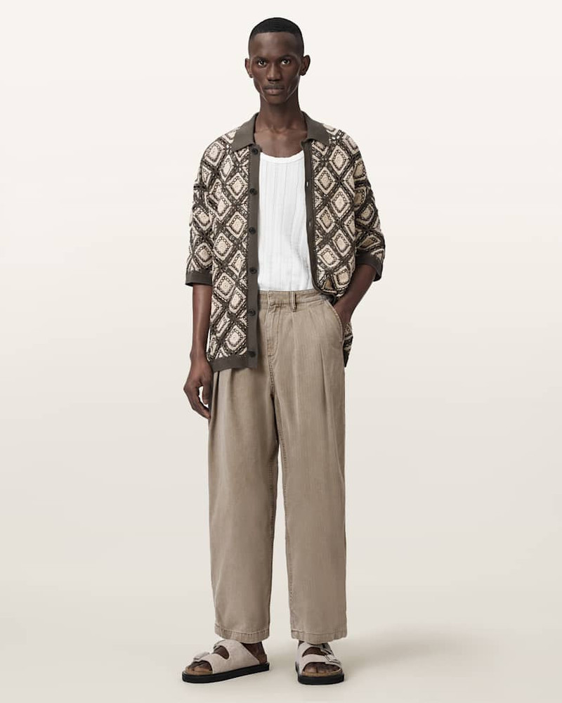ALLSAINTS BECCO TAPERED LEG PLEATED PANTS outlook