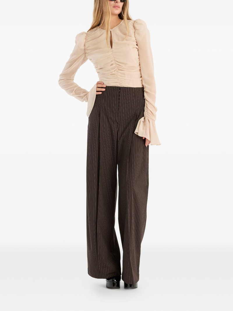 ROTATE pinstripe wide-leg trousers outlook