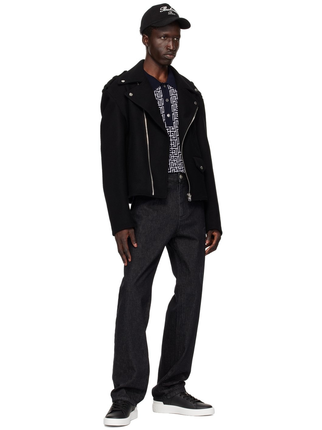 Black Biker Jacket - 4