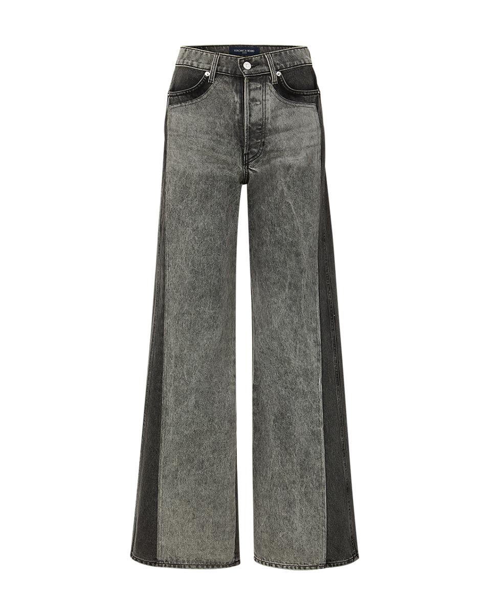 TAYLOR TWO-TONE WIDE-LEG JEAN - 1