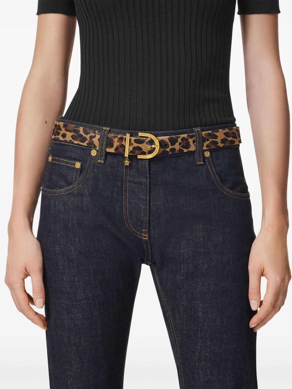 Medusa '95 leopard-print belt - 3