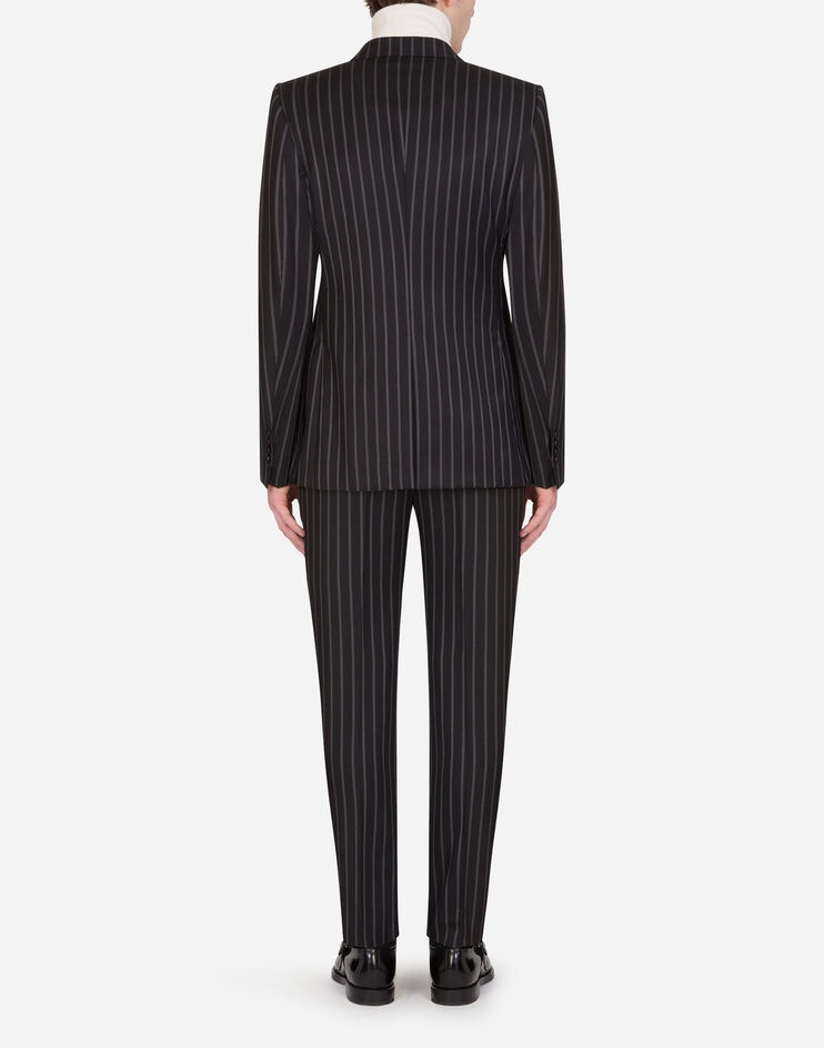 Double-breasted Sicilia-fit suit in pinstripe wool - 2