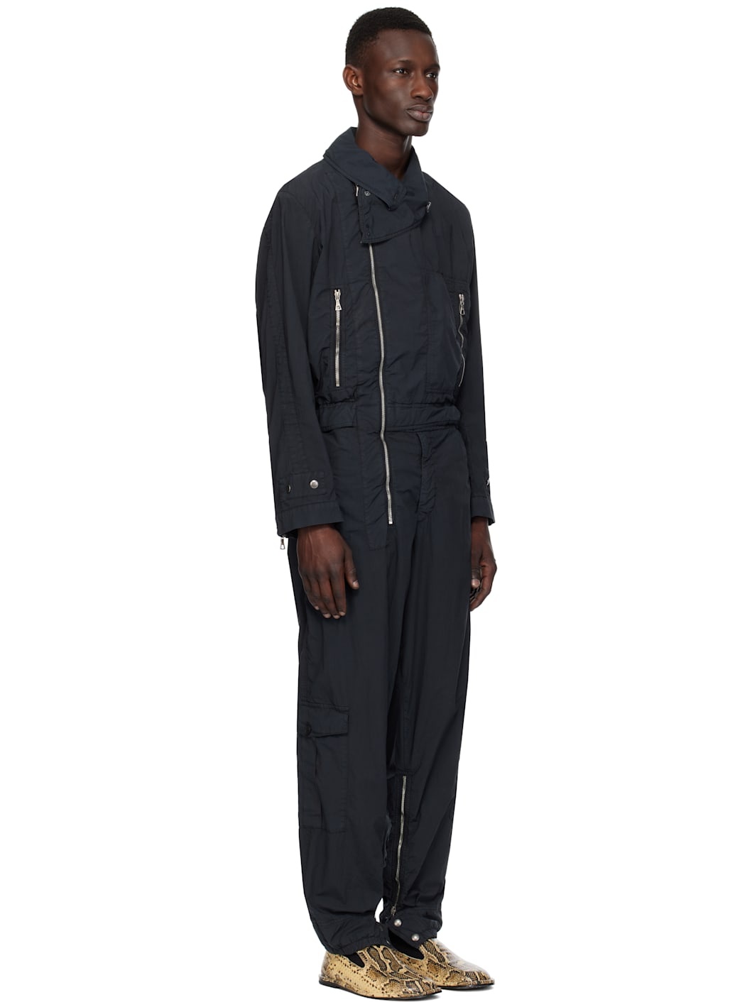 Navy Overdyed Jumpsuit - 2