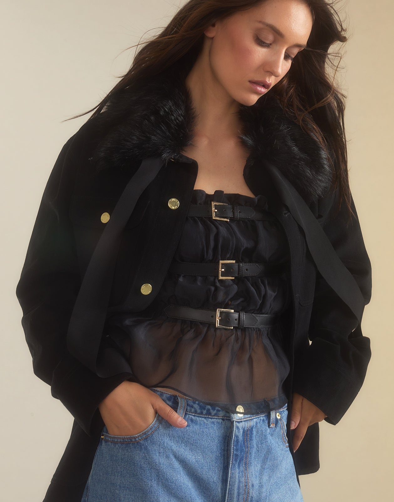 Buckle Up Silk Organza Top - 5