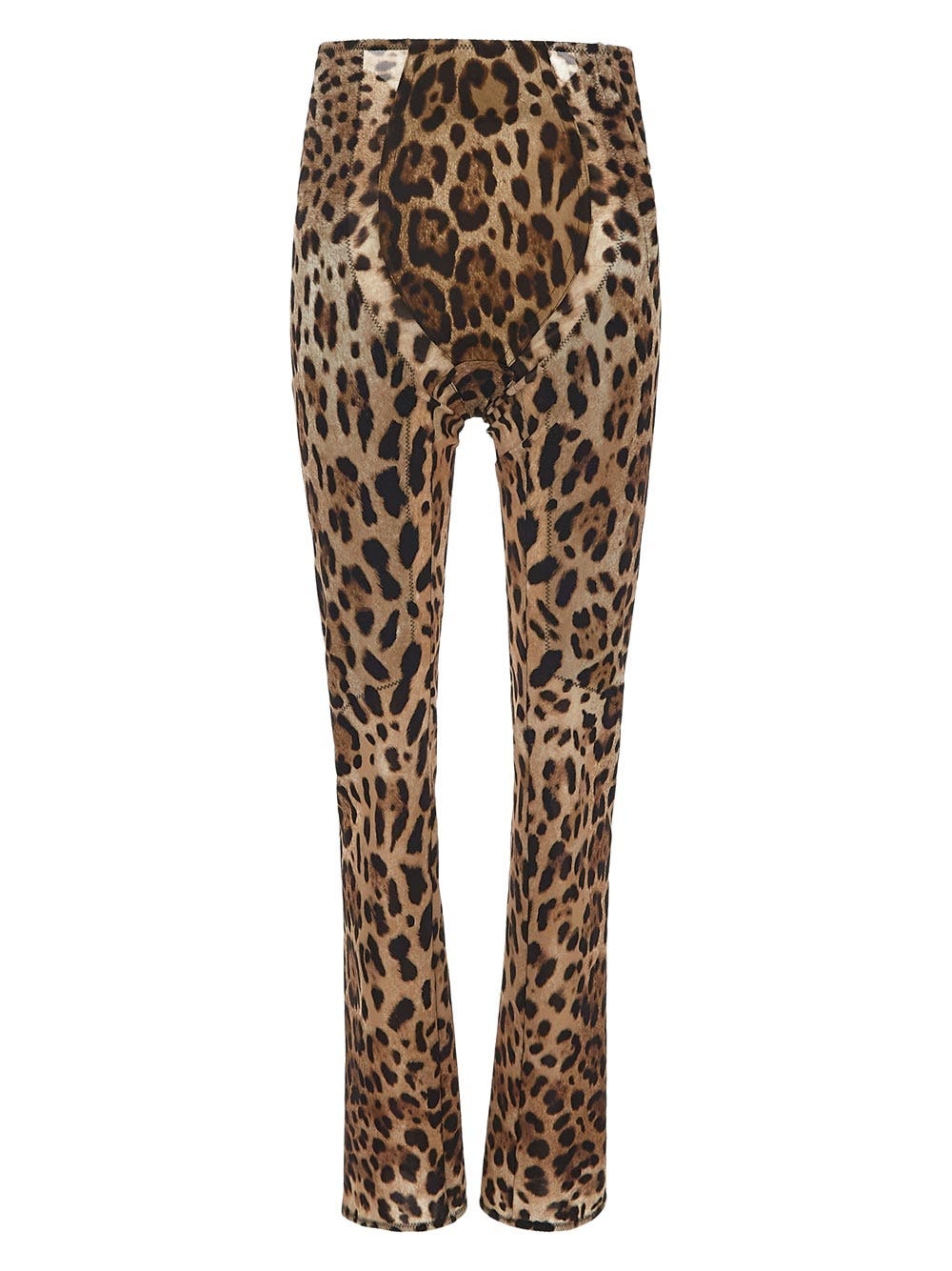 Leopard-Print Marquisette Pants - 1