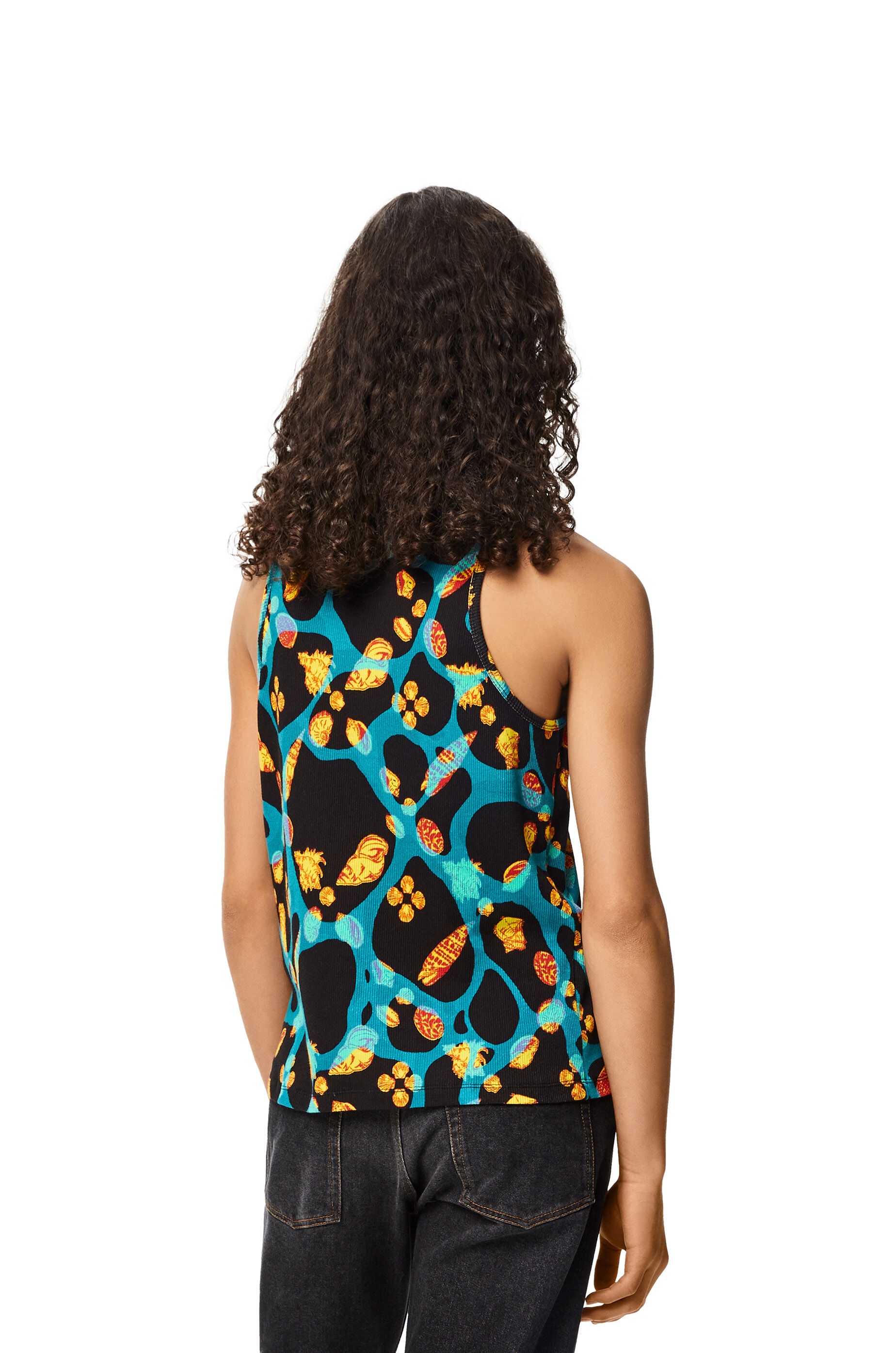 Shell print tank top in cotton - 4