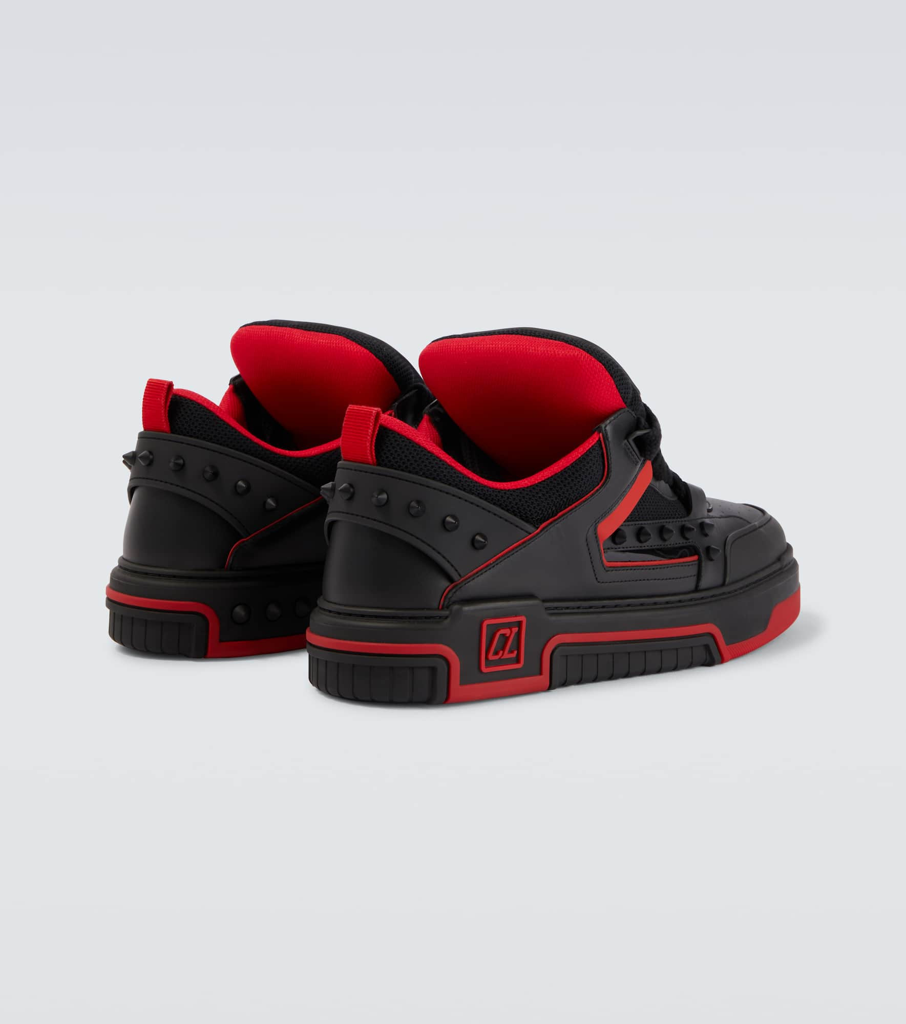 Astroskate spiked leather-trimmed sneakers - 6