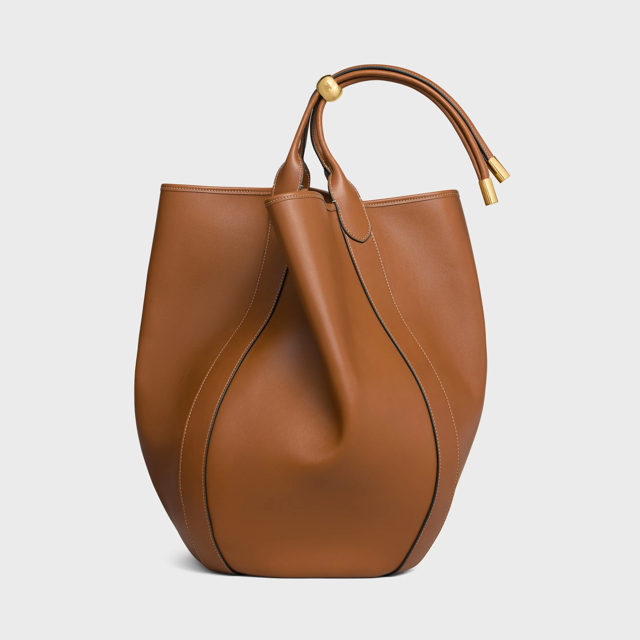 LARGE DROP BUCKET BAG IN SUPPLE SMOOTH CALFSKIN - 1