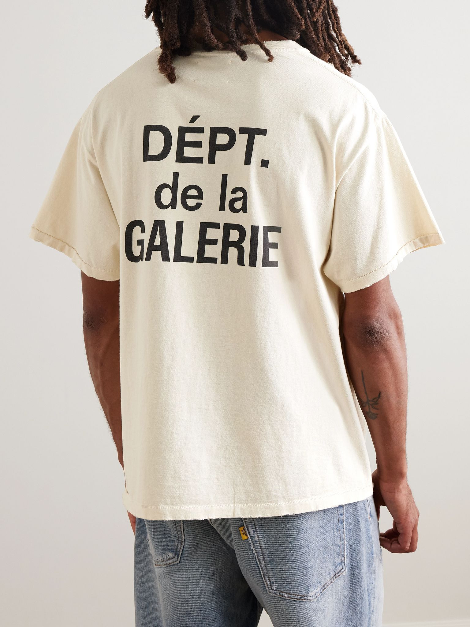 Self Title Printed Cotton-Jersey T-Shirt White - 3