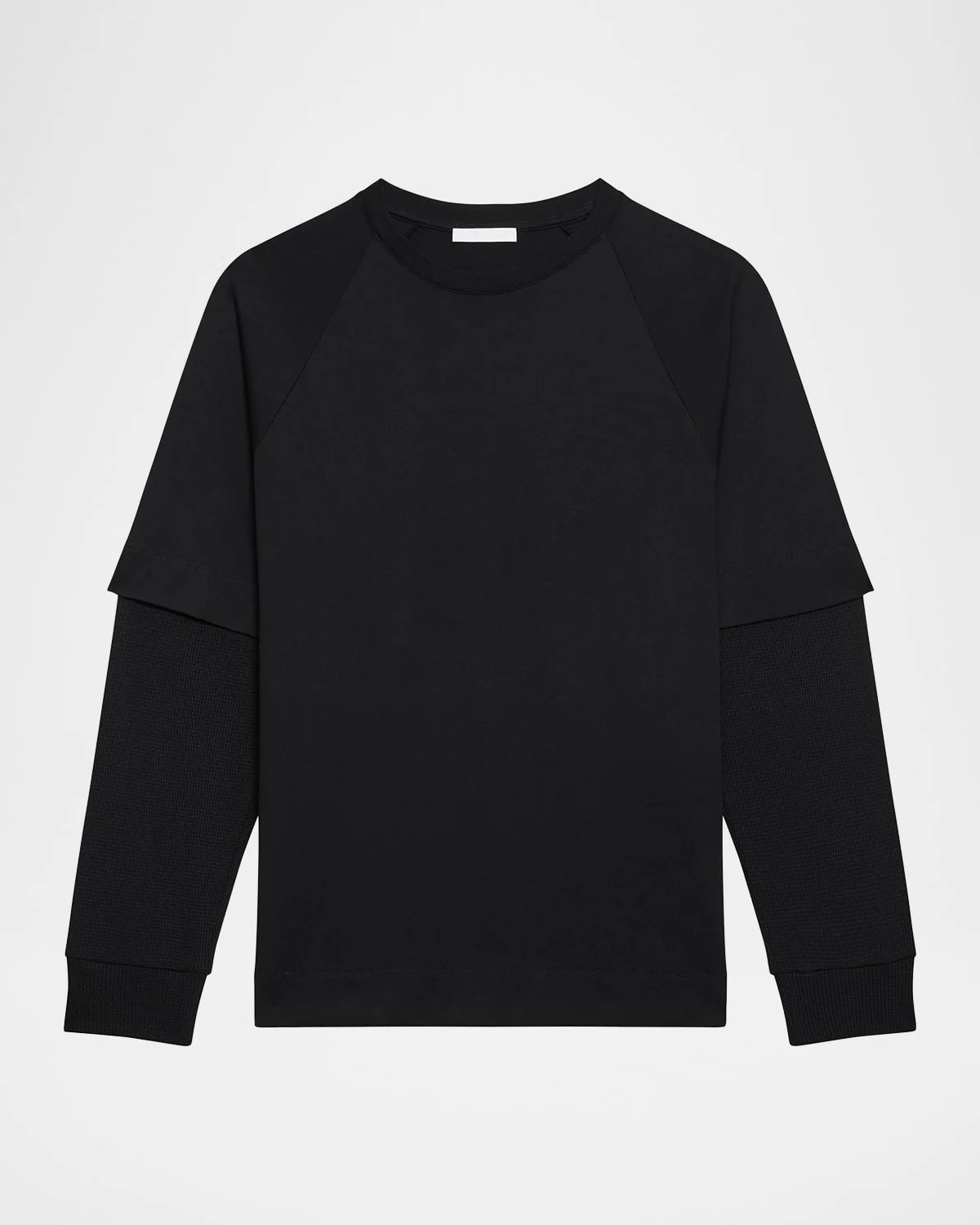 Men's Double-Layer Waffle Sleeve T-Shirt - 1