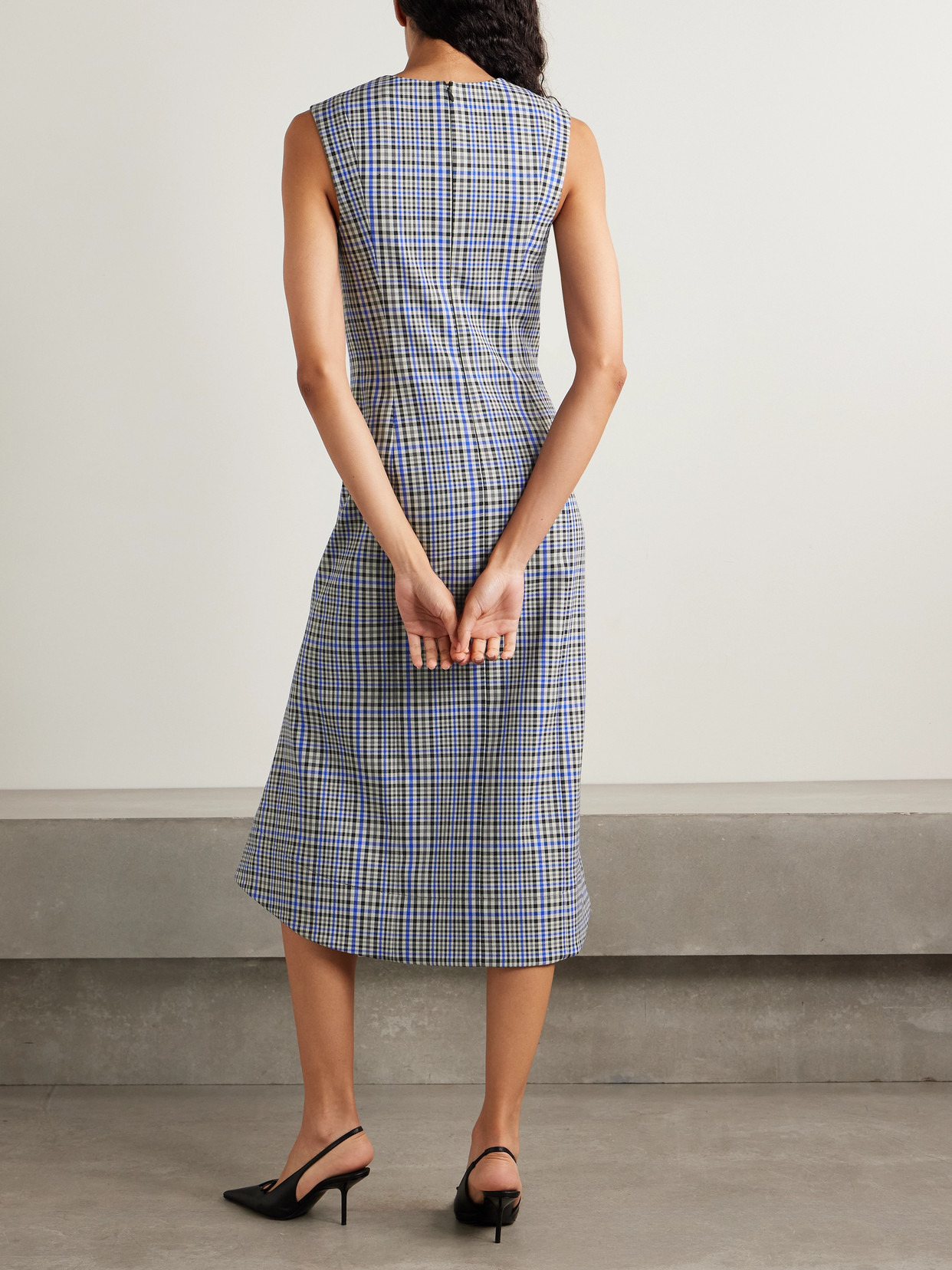 Bruna Checked Twill Dress - 3