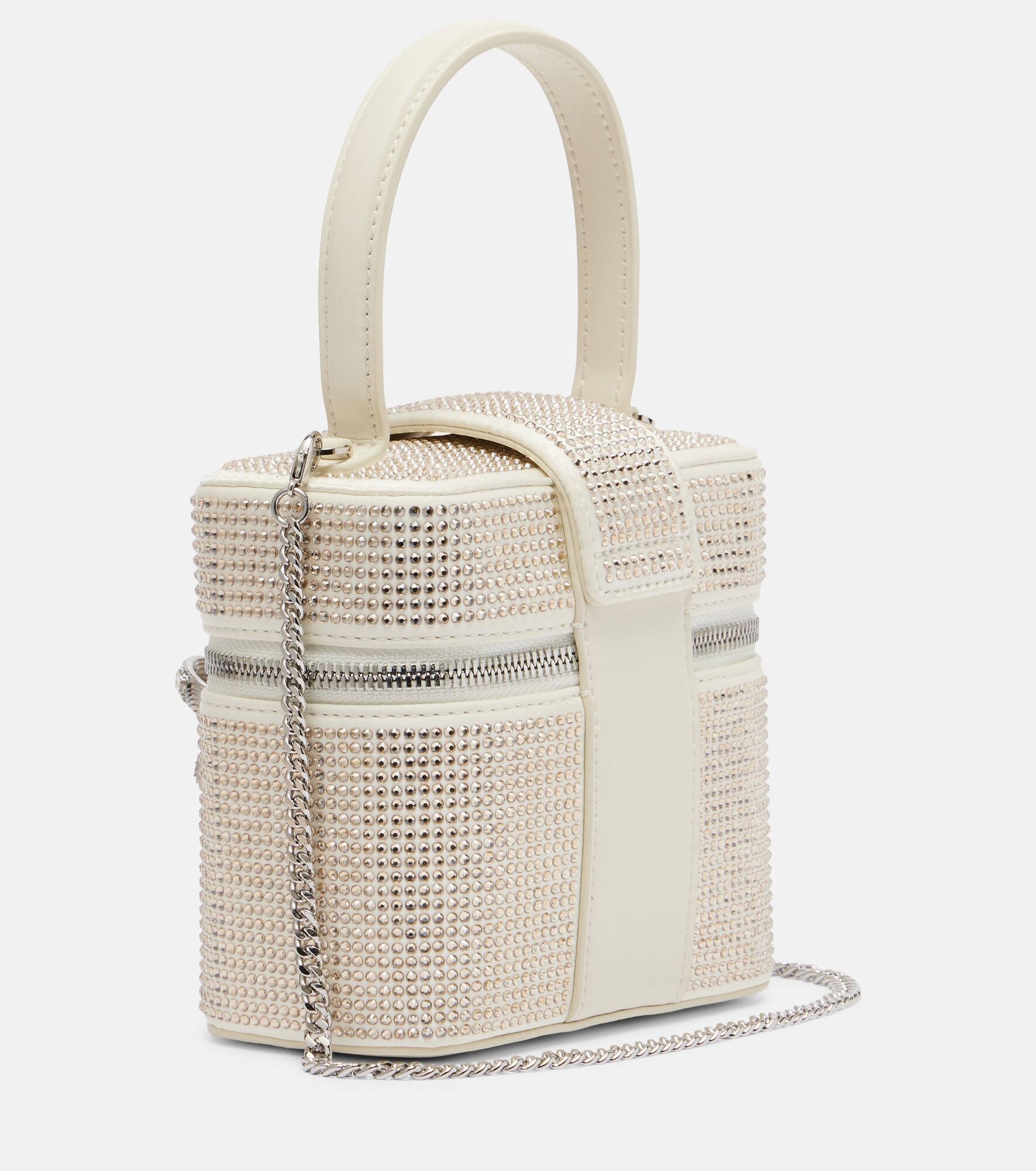 Mini embellished satin vanity bag - 4