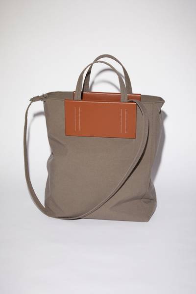 Acne Studios Papery nylon tote bag - Dark brown/dark brown outlook