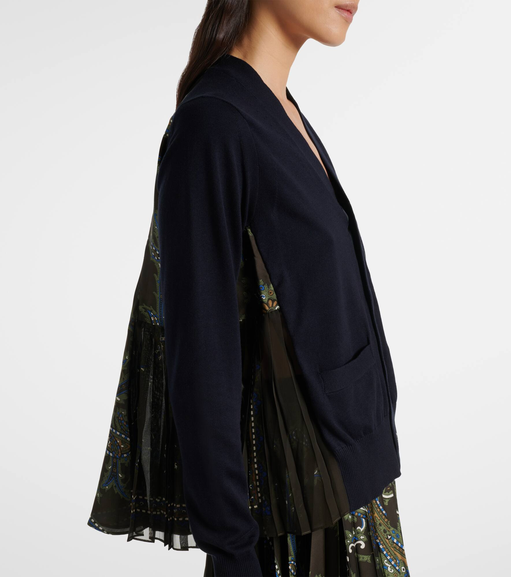 Paneled cardigan - 6