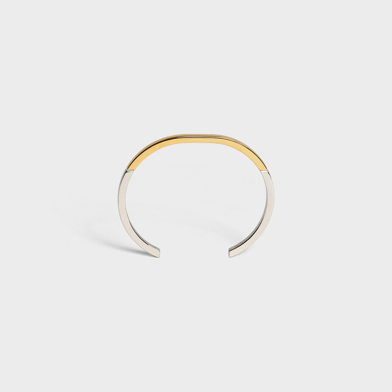 SIMPLE FORMS GOLD BRACELET IN BRASS WITH GOLD AND RHODIUM FINISH 1