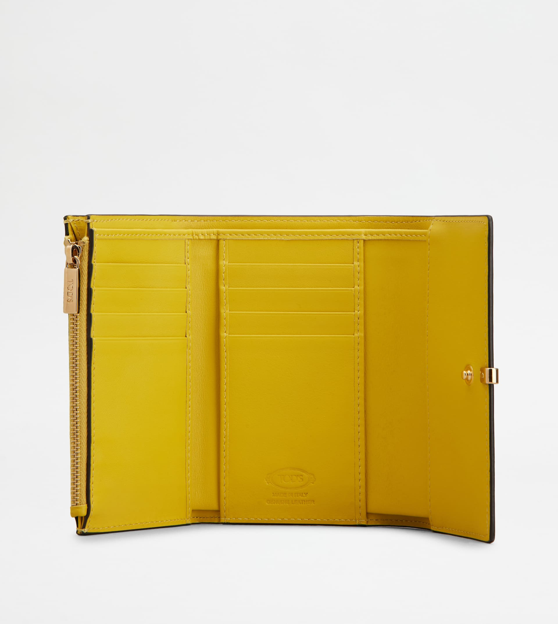 WALLET IN LEATHER - YELLOW - 4