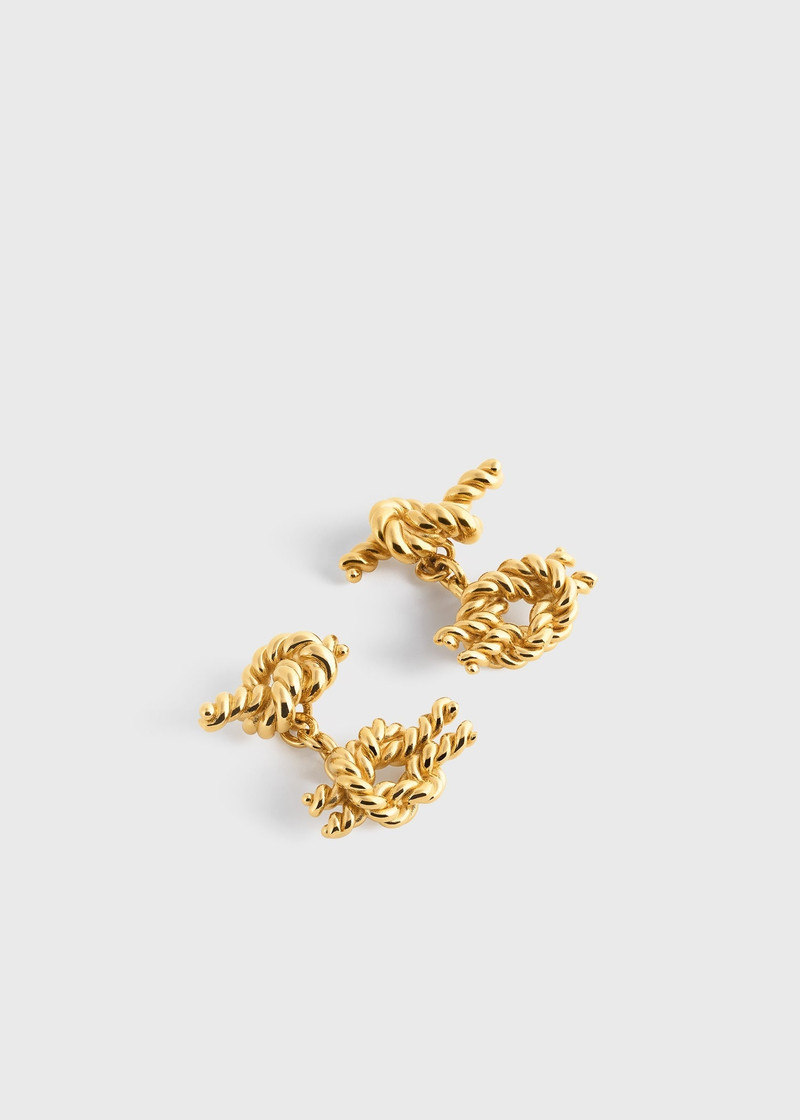 Rope knot cufflinks gold 4