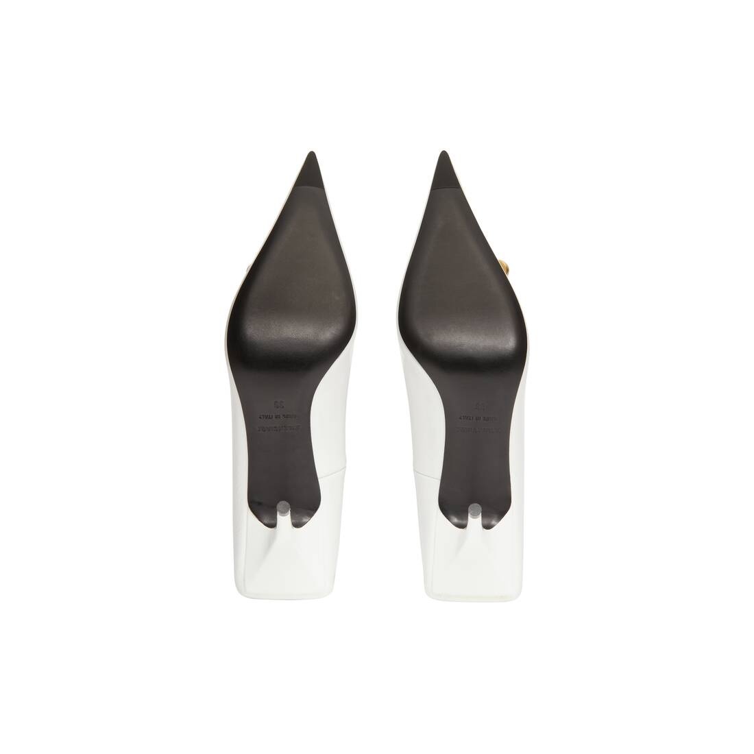 Women's Square Knife Bb 80mm Pump  in White - 7