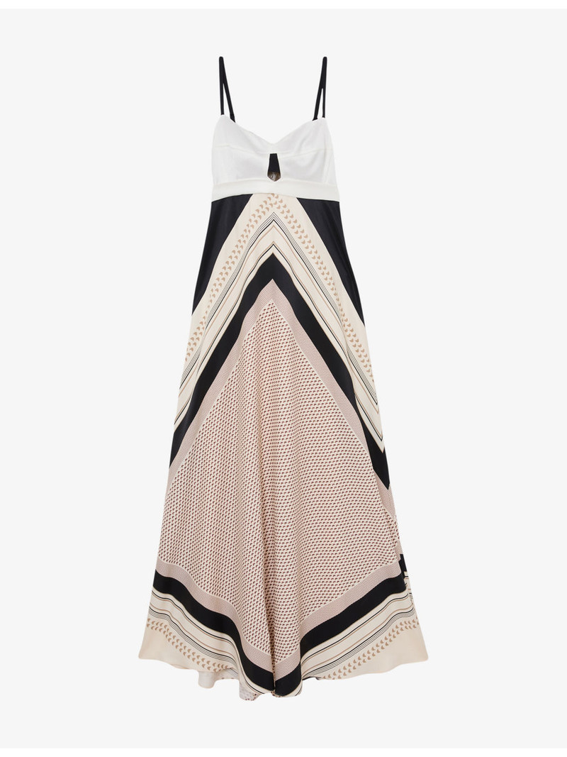 Myra Scarf-Printed Woven Maxi Dress 1