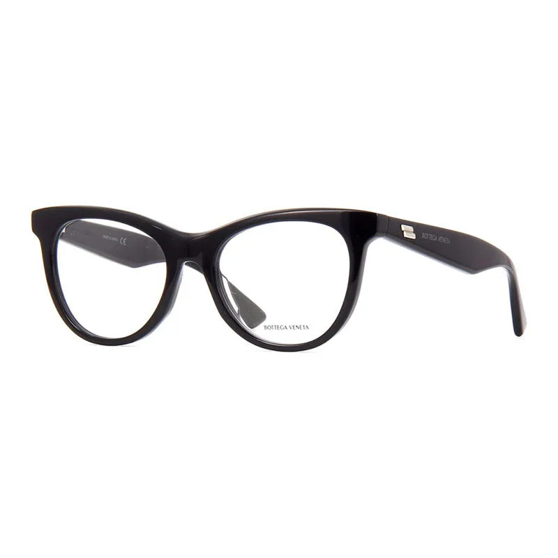 Bottega Veneta BV1064O001 Cat-Eye Acetate Eyeglasses — Black - 1
