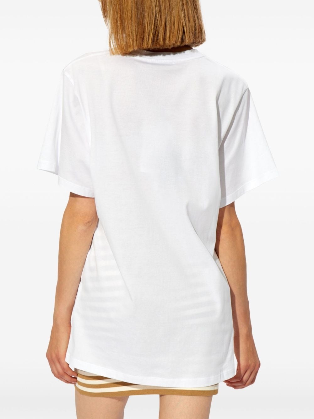 monogram-embroidered cotton T-shirt - 4