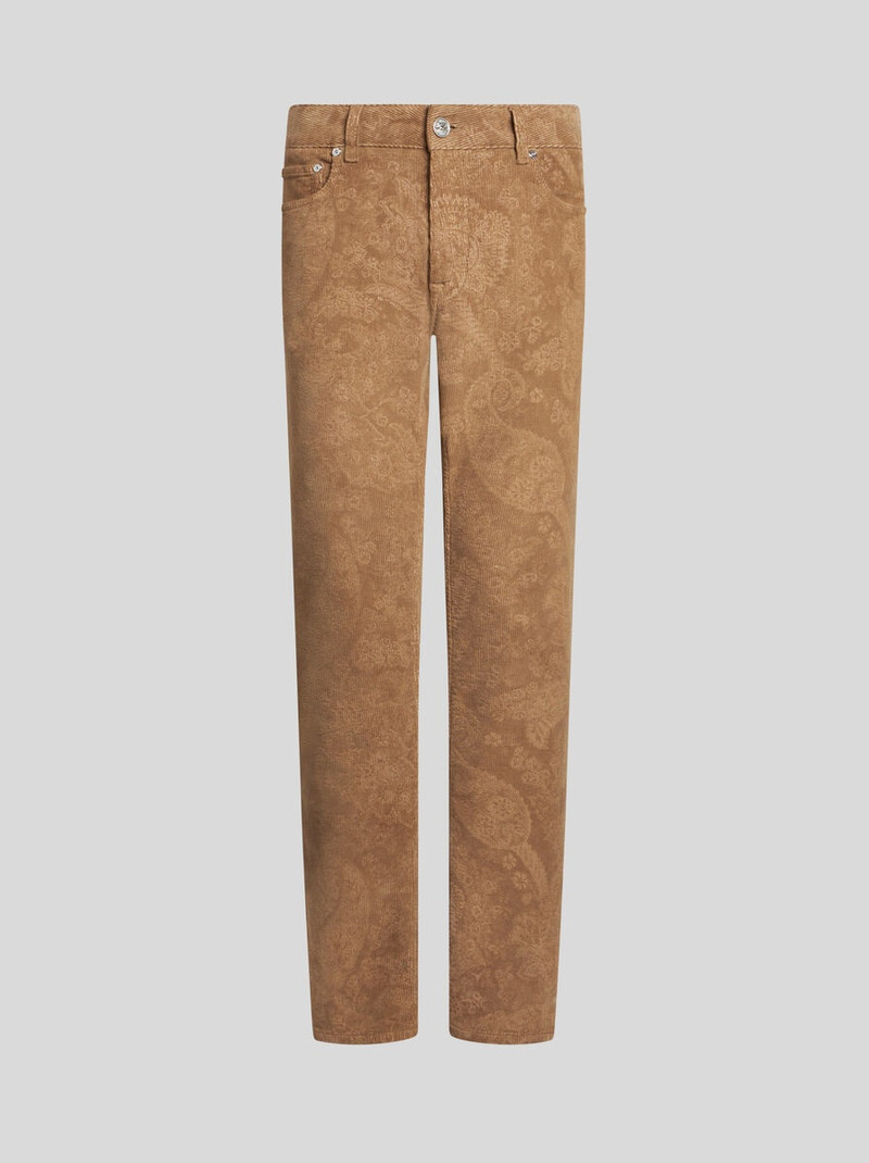 VELVET TROUSERS WITH PAISLEY PRINT 1