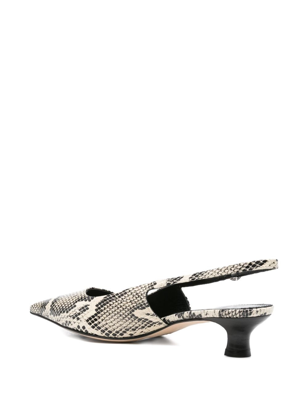 40mm snakeskin slingback pumps - 3
