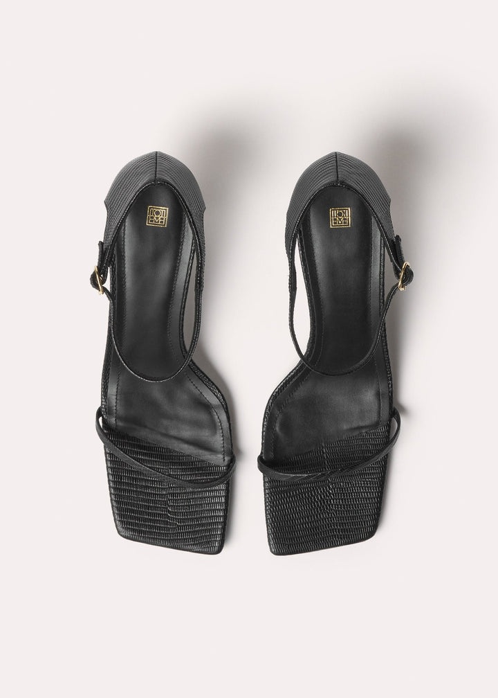 The strappy sandal black lizard - 3