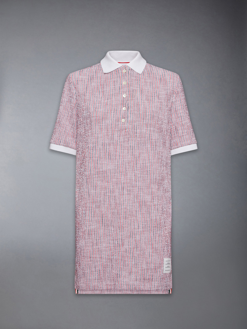 COTTON TWEED POLO DRESS - 1