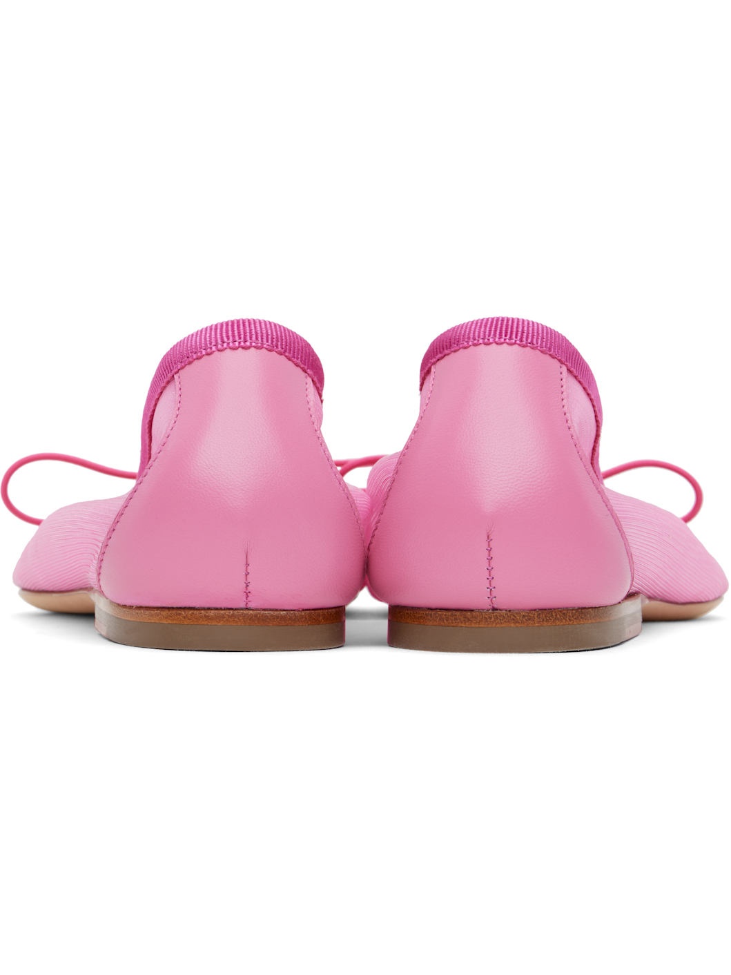 Pink Embellished Flower Mesh Ballerina Flats - 2