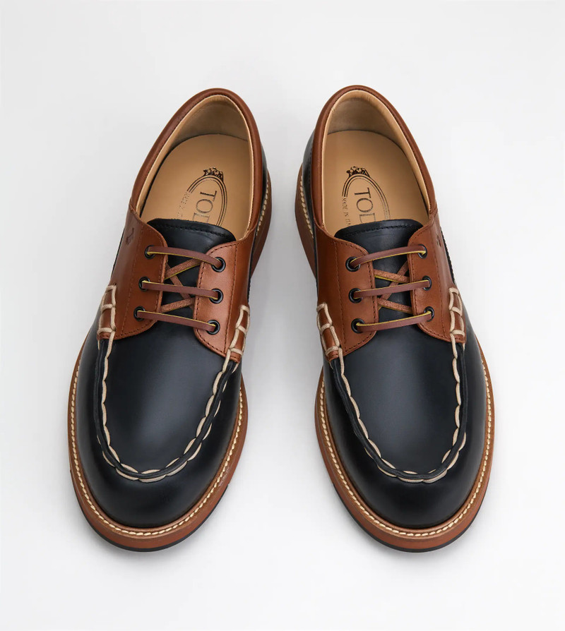 LACE-UPS IN LEATHER - BLACK, BROWN 5