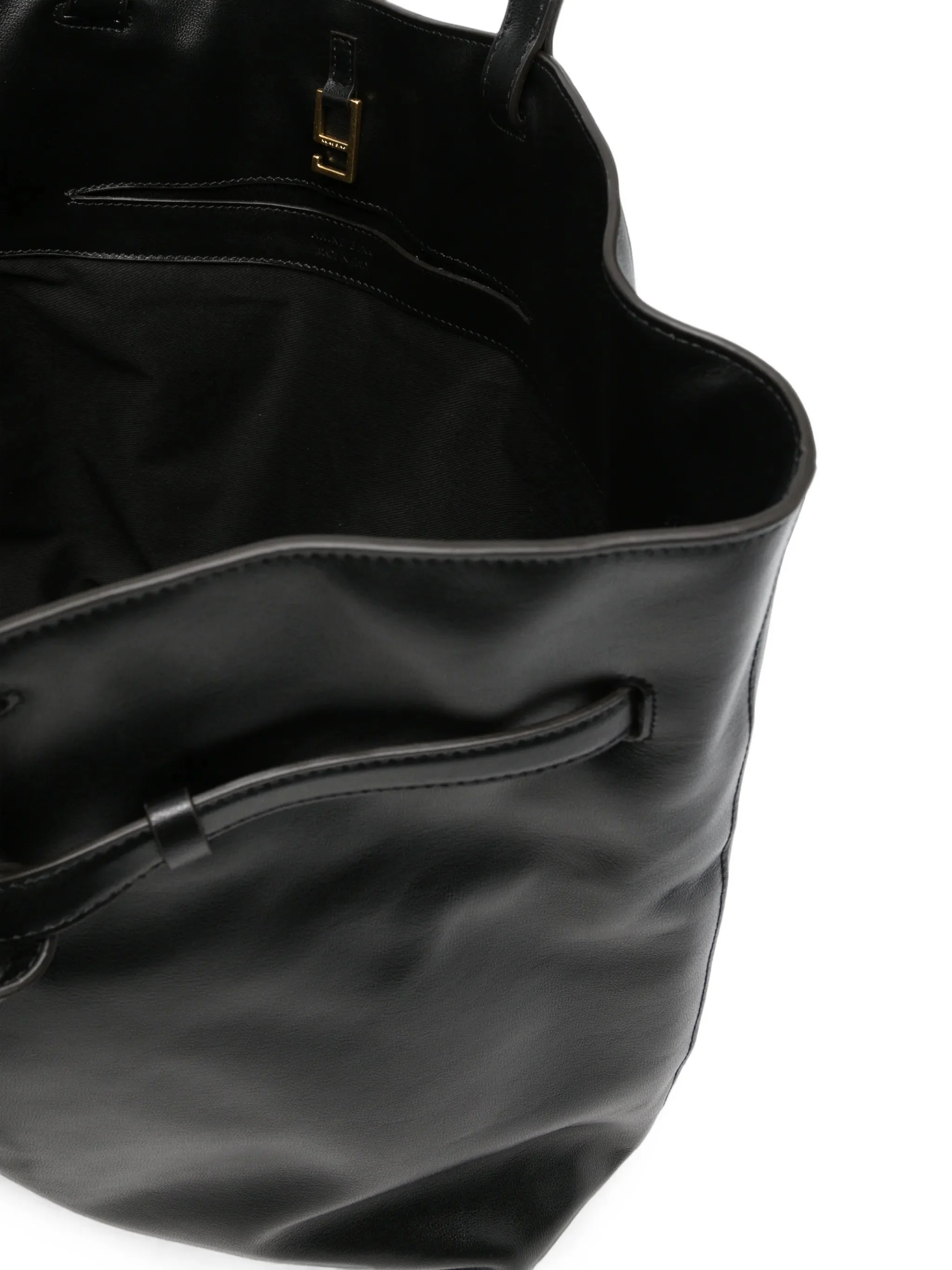 Anine Bing Small Elly Buckled Leather Tote Bag - 1