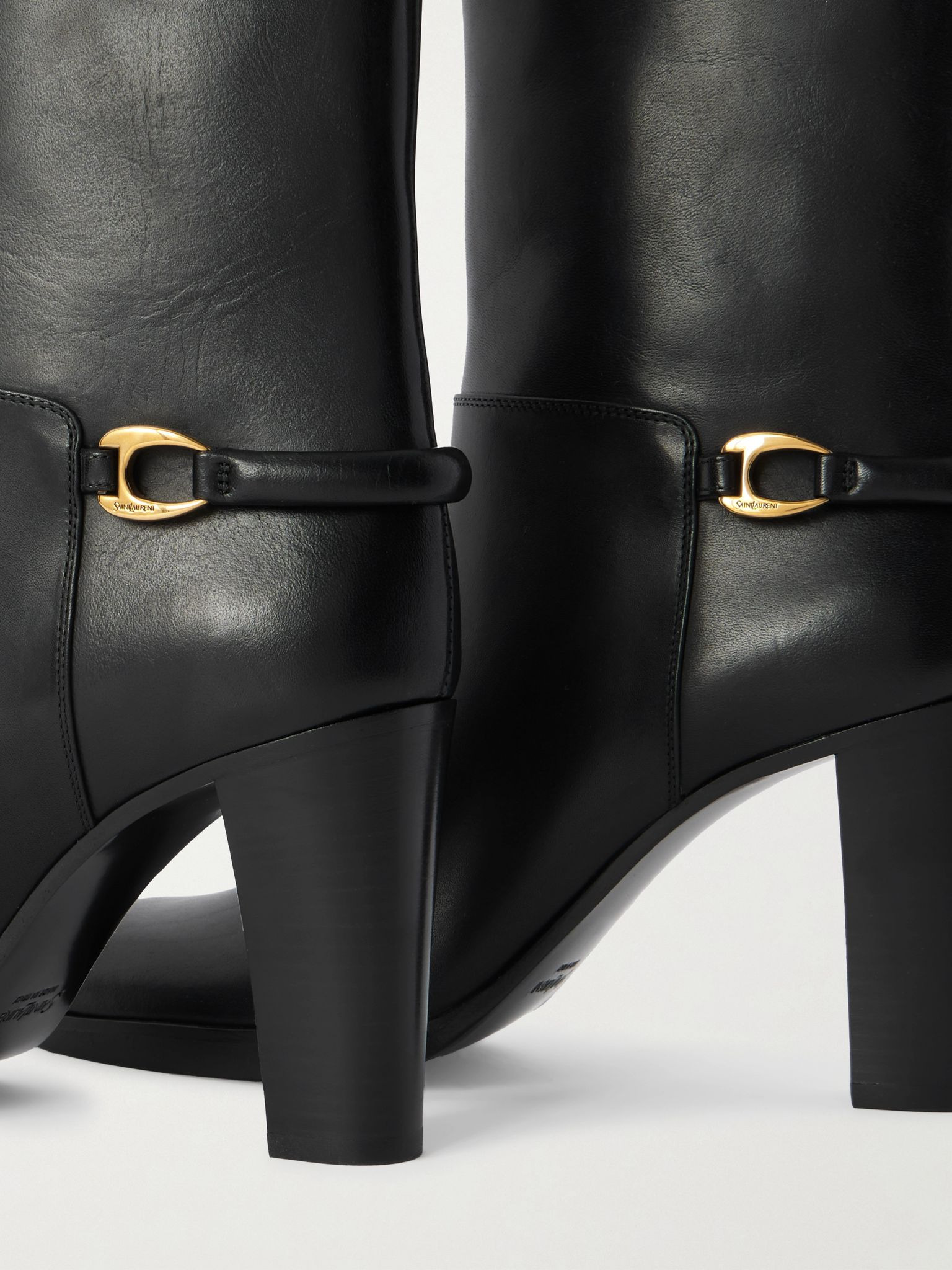 Sulpice embellished leather ankle boots Black - 4