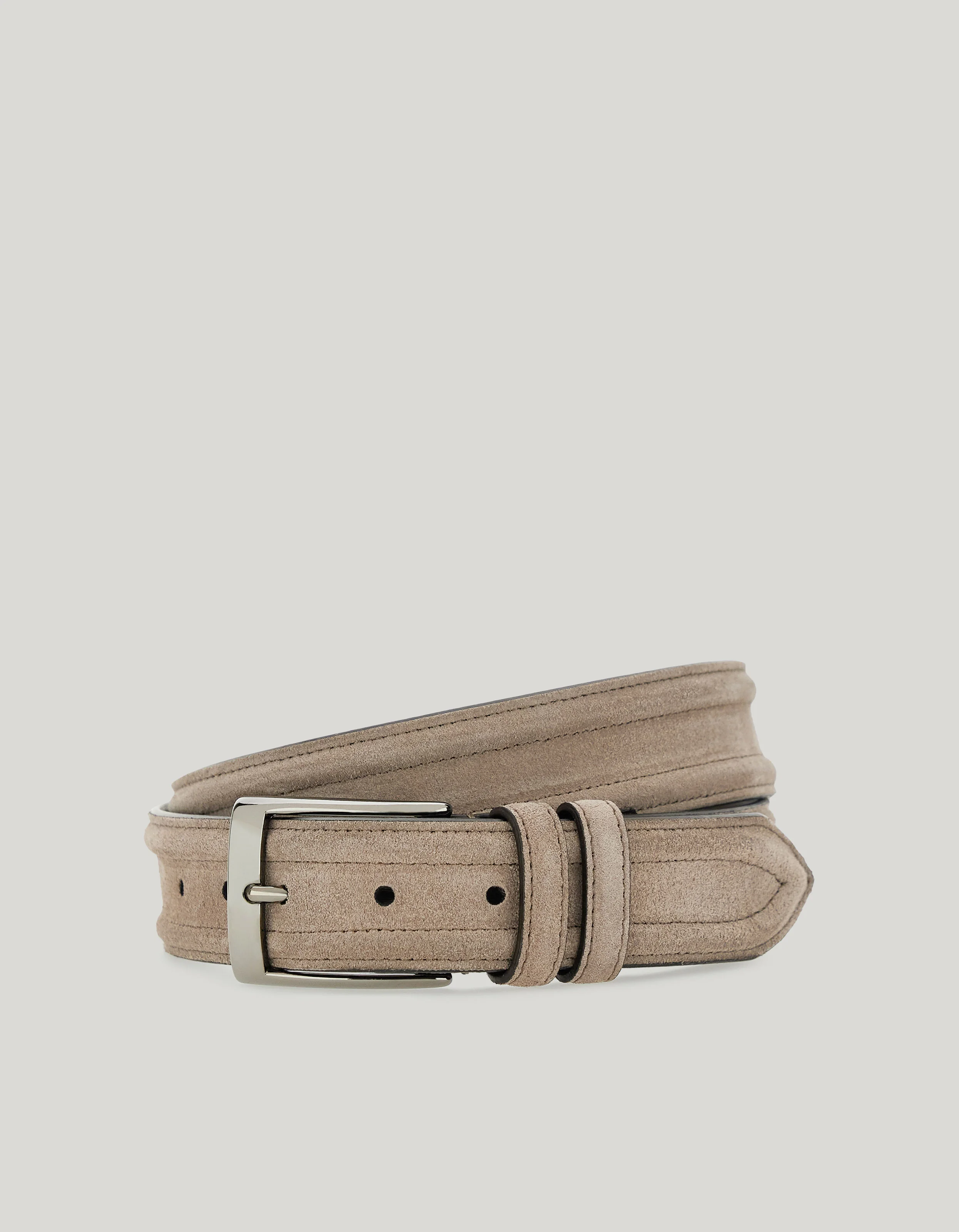 SUEDE CALFSKIN BELT WITH DOUBLE WORKMANSHIP - 1
